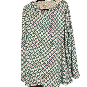 Sew in Love Geometric Patterned Hooded Top